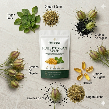 Sévéa® Huile d'Origan — Softgels Immunité & Santé Intestinale